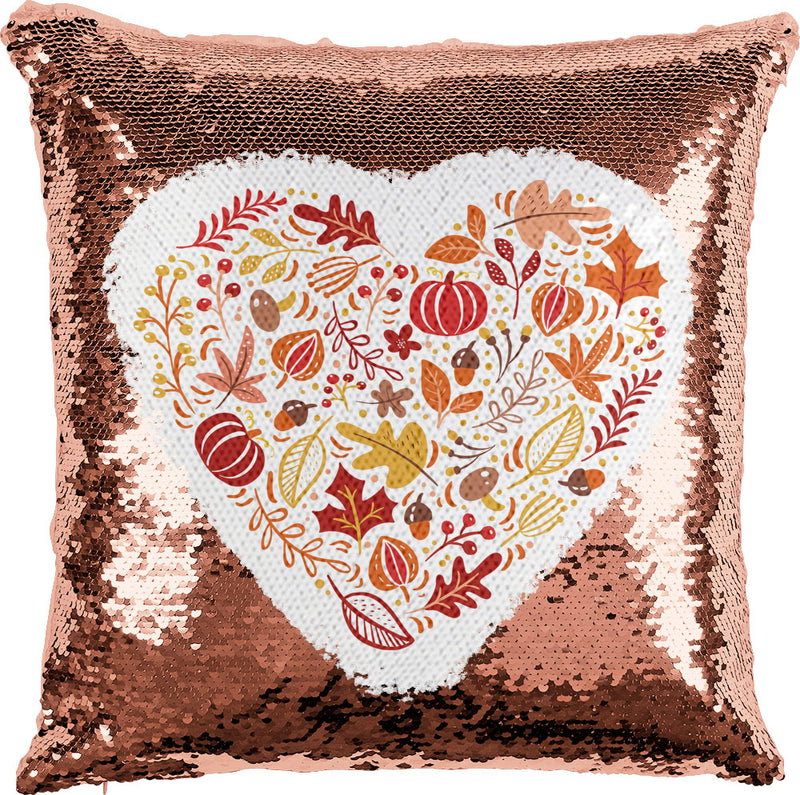 October Heart with Reversible Sequins