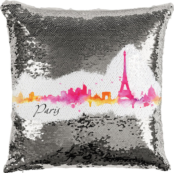 Paris Watercolor with Reversible Sequins