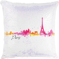 Paris Watercolor with Reversible Sequins