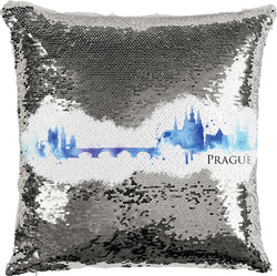 Prague Watercolor with Reversible Sequins