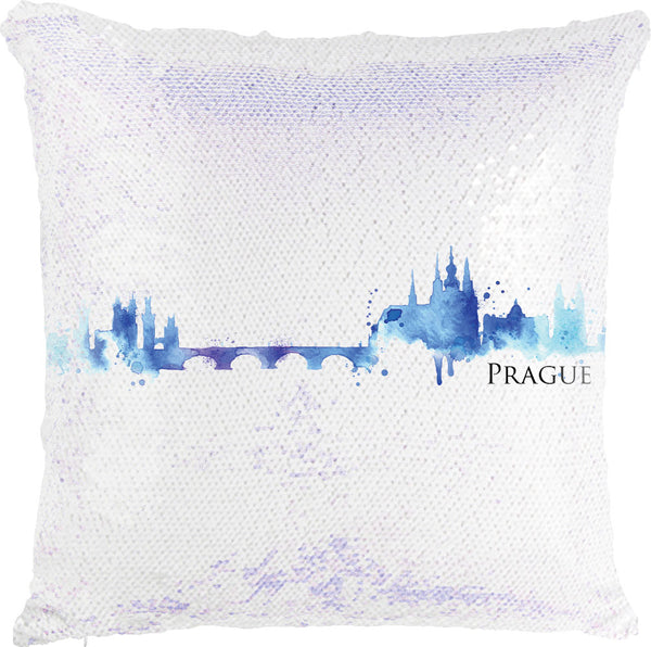 Prague Watercolor with Reversible Sequins