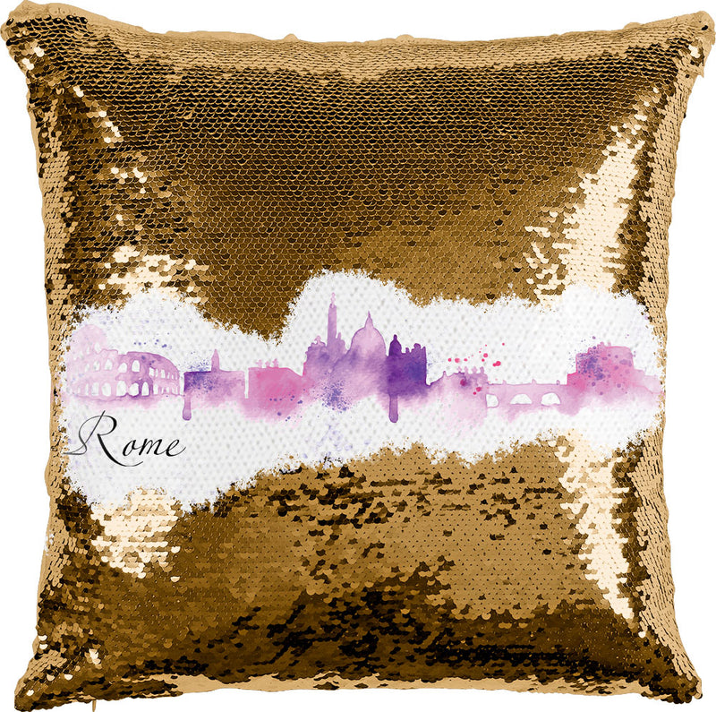 Rome Watercolor with Reversible Sequins