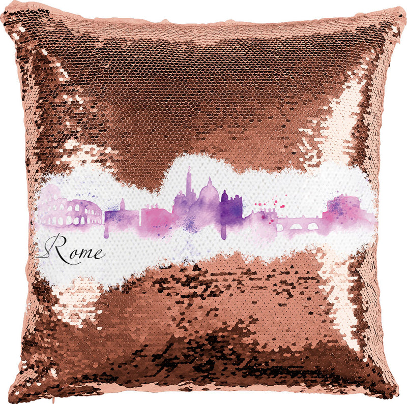 Rome Watercolor with Reversible Sequins