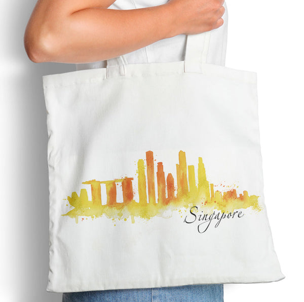 Singapore Watercolor - Tote Bag