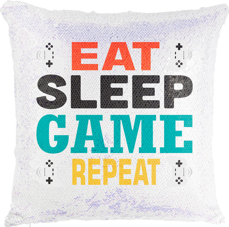 Eat, Sleep, Game with Reversible Sequins