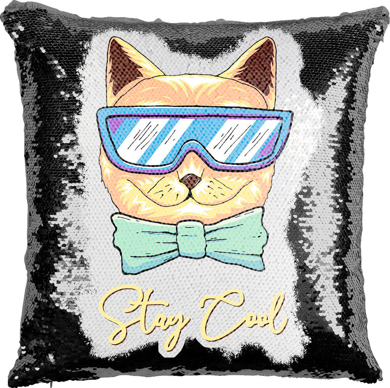 Cool Cat with Reversible Sequins