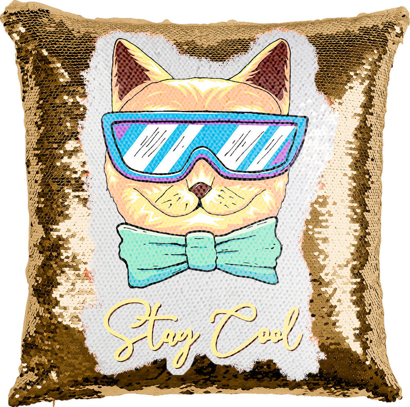 Cool Cat with Reversible Sequins