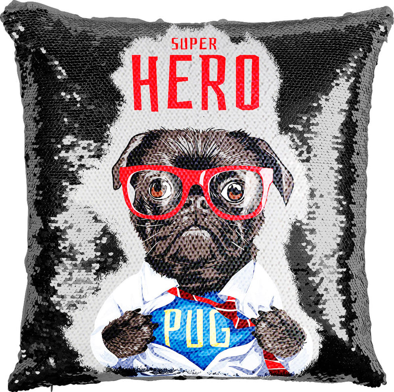 Super Pug with Reversible Sequins