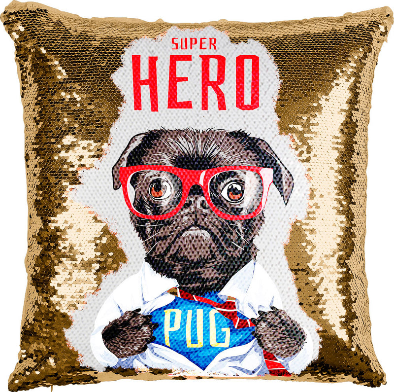 Super Pug with Reversible Sequins