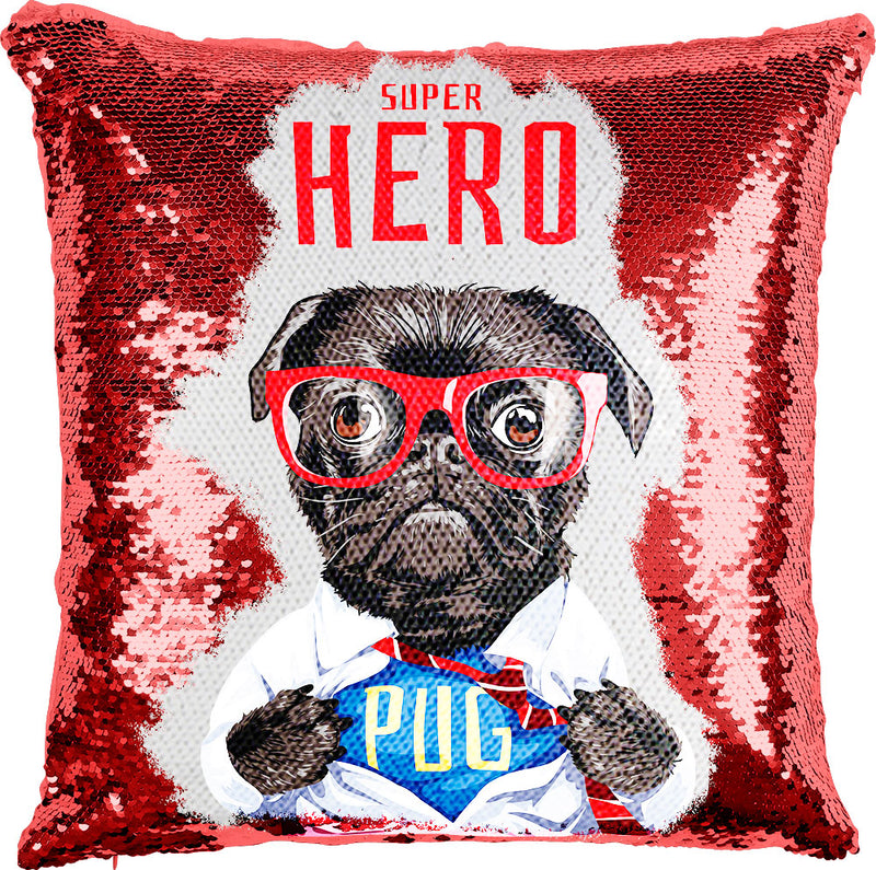 Super Pug with Reversible Sequins