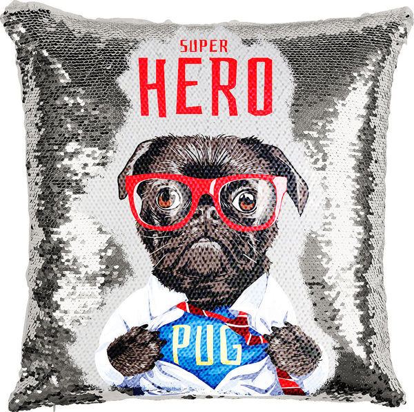 Super Pug with Reversible Sequins