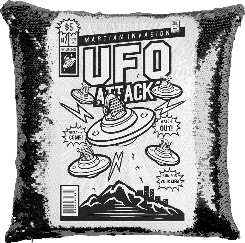 UFO Comic with Reversible Sequins