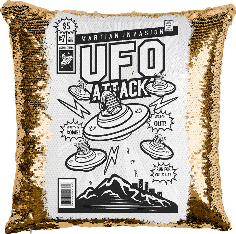 UFO Comic with Reversible Sequins