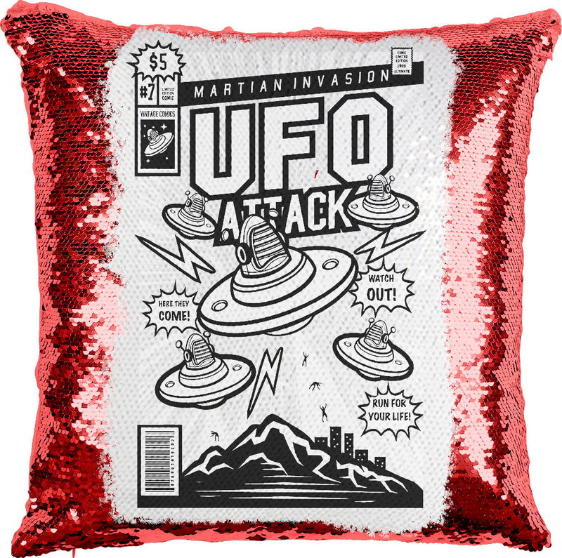 UFO Comic with Reversible Sequins