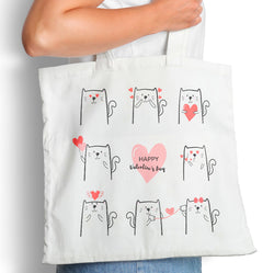 Valentines Cats - Tote Bag