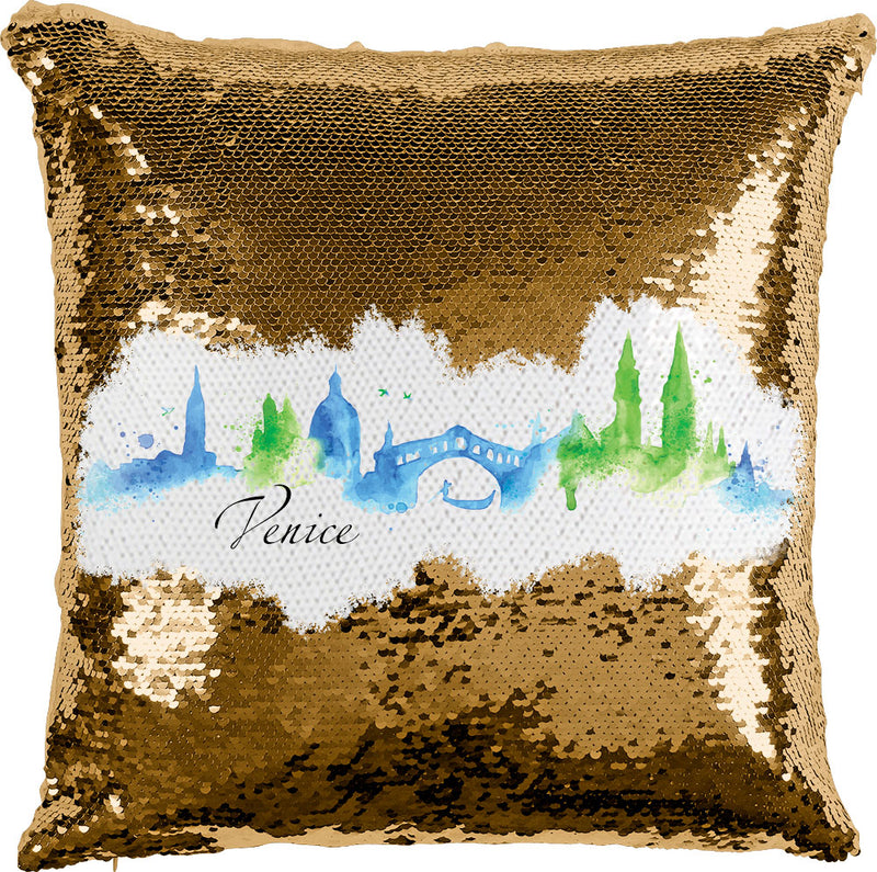 Venice Watercolor with Reversible Sequins