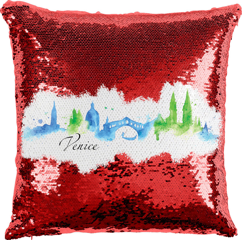 Venice Watercolor with Reversible Sequins