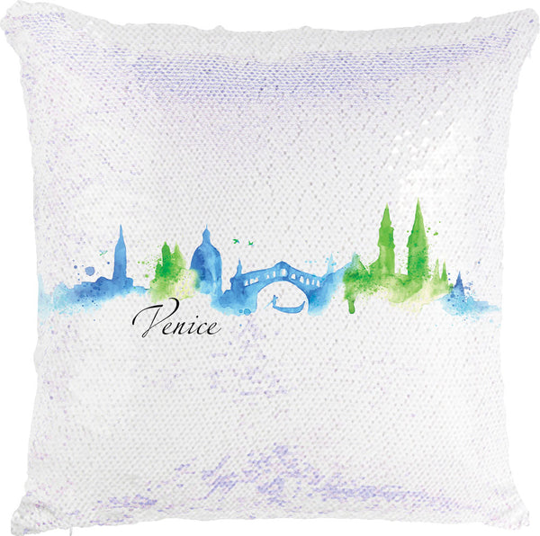 Venice Watercolor with Reversible Sequins