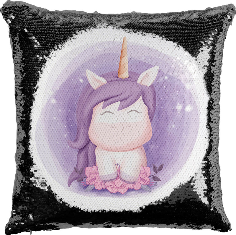 Violet Unicorn with Reversible Sequins