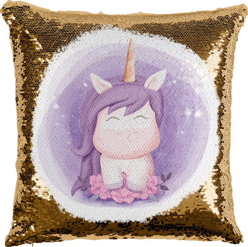 Violet Unicorn with Reversible Sequins