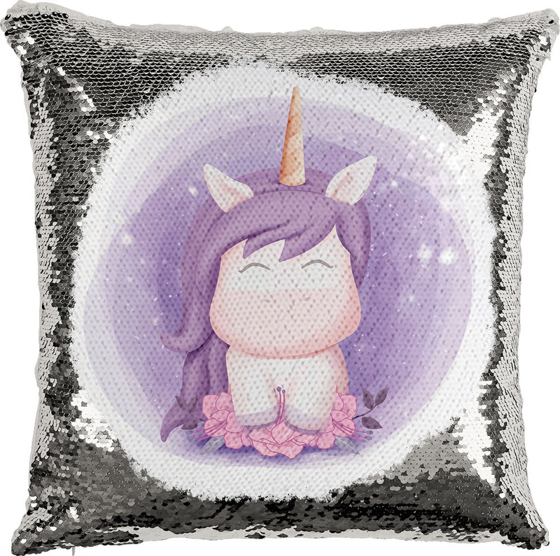 Violet Unicorn with Reversible Sequins