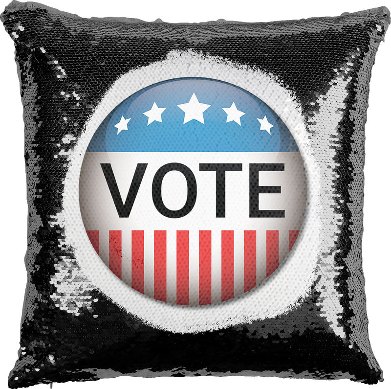 Vote Sticker with Reversible Sequins