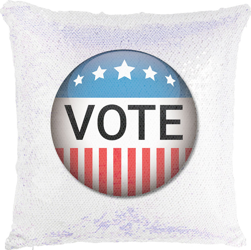 Vote Sticker with Reversible Sequins