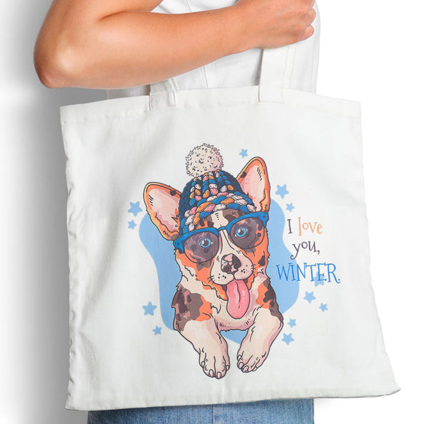 Winter Dog - Tote Bag