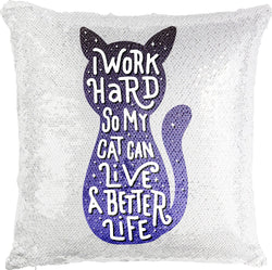 Cats Best Life with Reversible Sequins